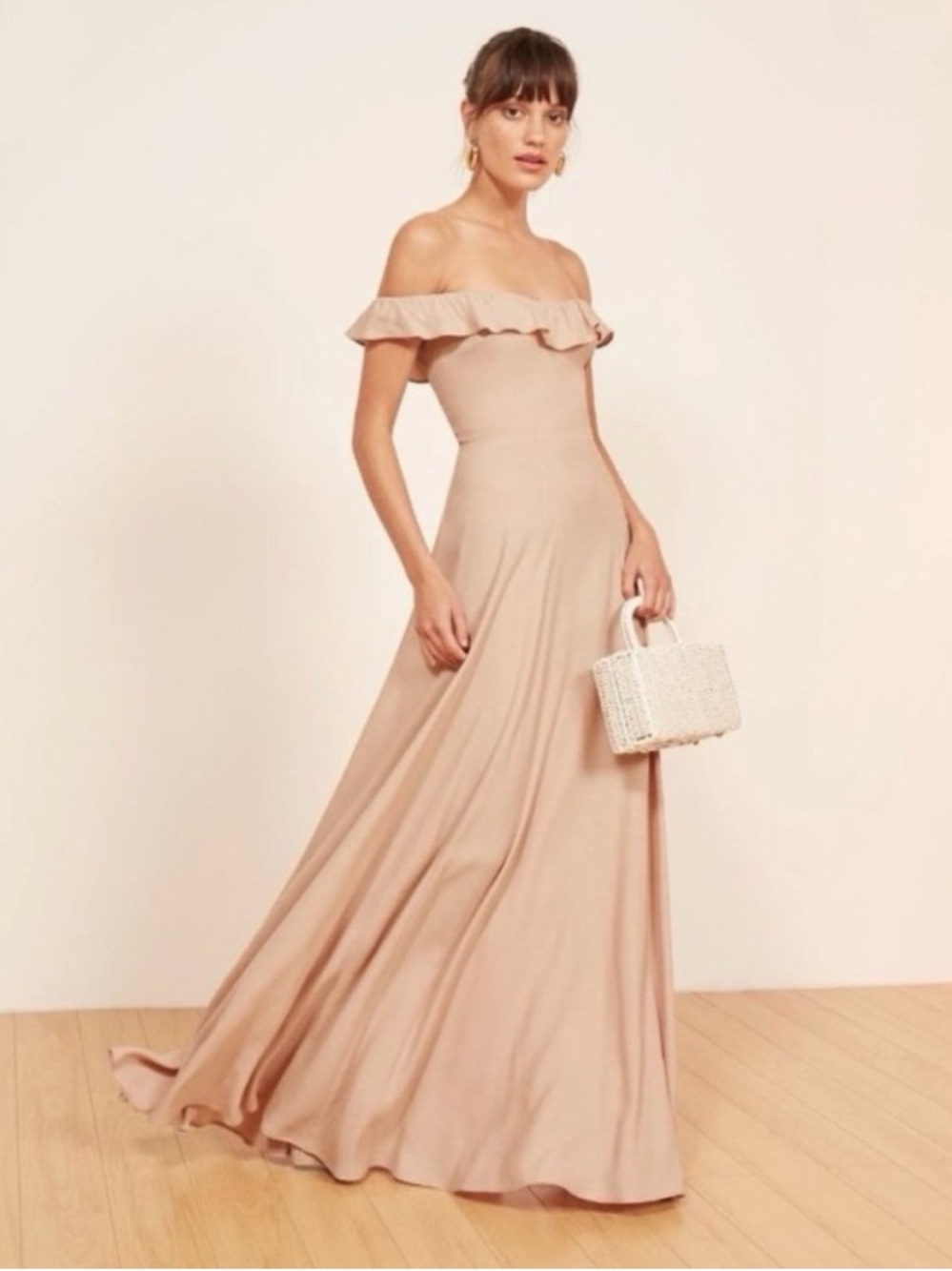 Reformation Verbena Dress in Champagne